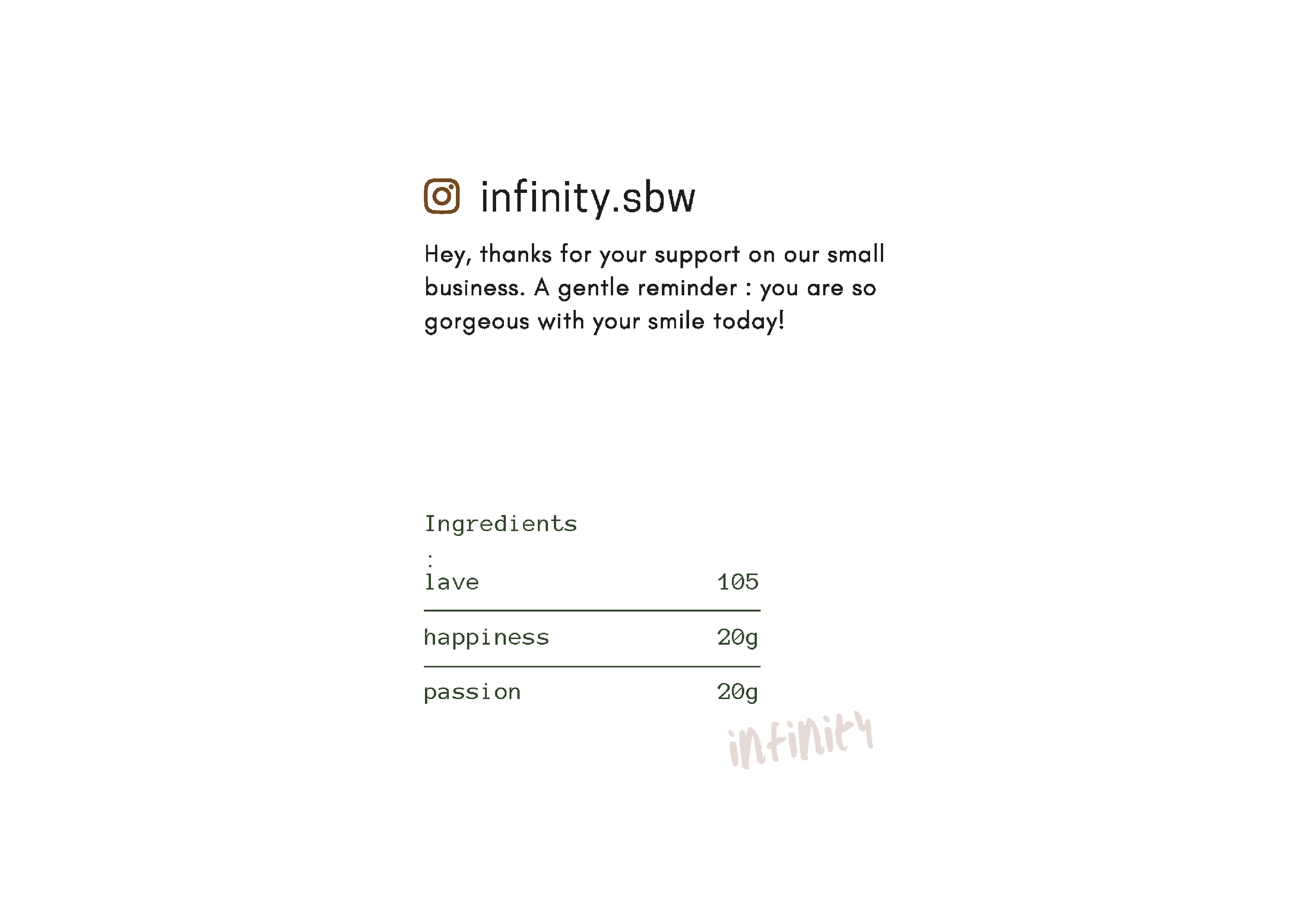 Infinity Sticker